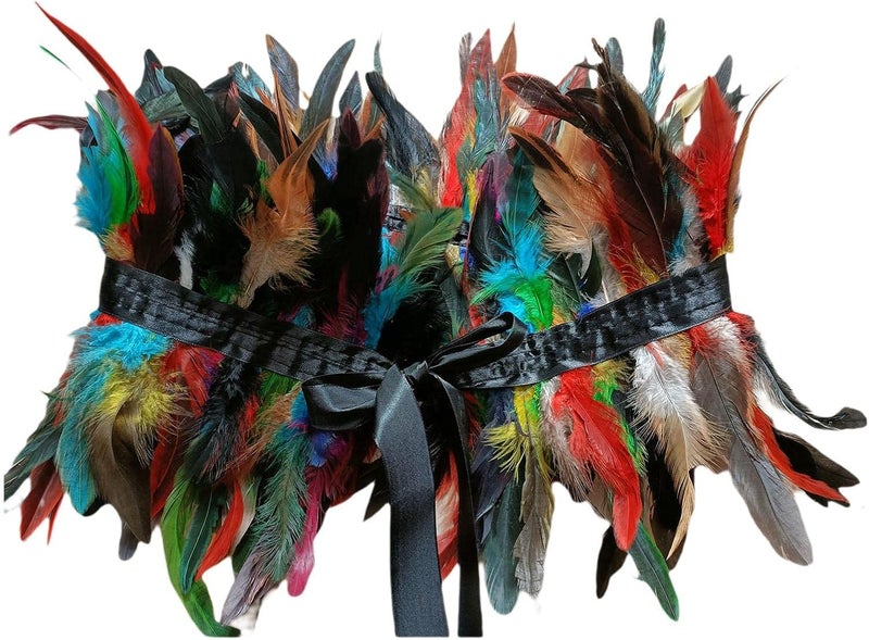 klarako Faux Feather Shrug Capes Plume Gothic Feather Tops Raven wing Witch Black Swan for Cosplay Parties Women Costume Halloween Aldult - Image 3