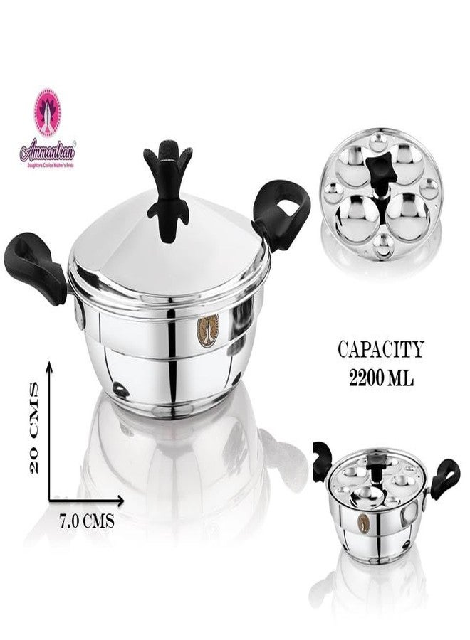Ammantran Mom's Magic Stainless Steel Idli Kadahi with 8 Idli Stands, Easy to Clean & Durable Steel Kadahi 2200ML - Image 5