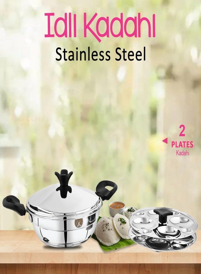 Ammantran Mom's Magic Stainless Steel Idli Kadahi with 8 Idli Stands, Easy to Clean & Durable Steel Kadahi 2200ML - Image 4
