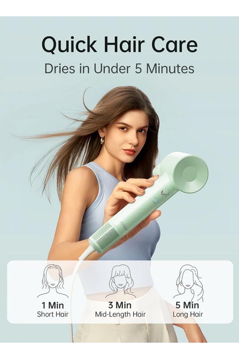 Laifen SE Lite Ionic Hair Dryer –Mint Green– Fast Drying Blow Dryer with 105,000 RPM Powerful Brushless Motor, Thermo-Control Technology, Low Noise, Lightweight & Compact – Best-Seller Worldwide, #1 International - Image 5