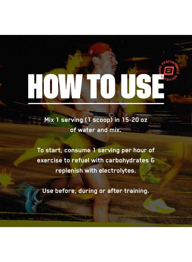 Bare Performance Nutrition بي بي إن جي.1.م جو واحد أكثر رياضة، وقود تدريب التحمل، بطيخ مملح، مصدر كربوهيدرات متفوق وصيغة إلكتروليت، تقليل التعب، 25 حصة - Image 4