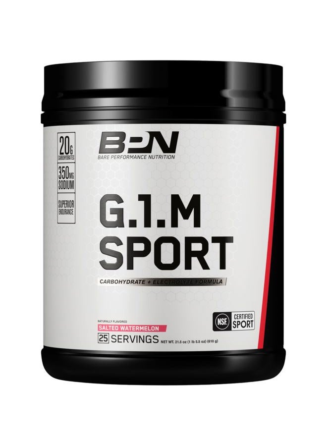 Bare Performance Nutrition بي بي إن جي.1.م جو واحد أكثر رياضة، وقود تدريب التحمل، بطيخ مملح، مصدر كربوهيدرات متفوق وصيغة إلكتروليت، تقليل التعب، 25 حصة - Image 1