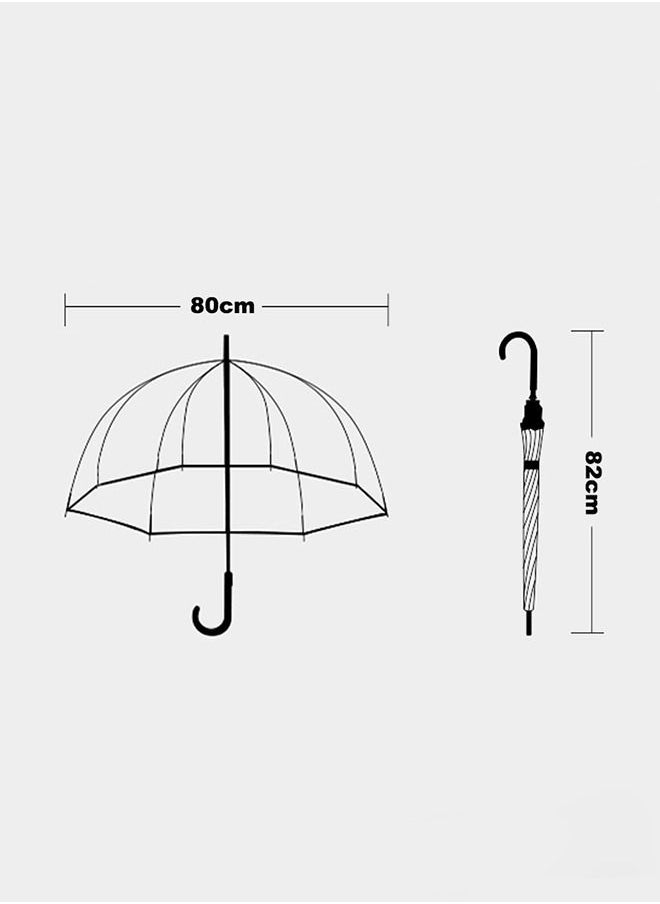 tornado gold - Fashion Transparent Arch Bird Cage Umbrella Long Handle Folding - Image 1