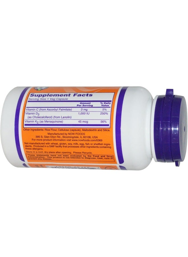 now Vitamin D-3 & K-2 120 Vegicaps (Pack Of 2) - Image 2