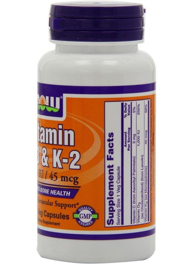 now Vitamin D-3 & K-2 120 Vegicaps (Pack Of 2) - Image 3