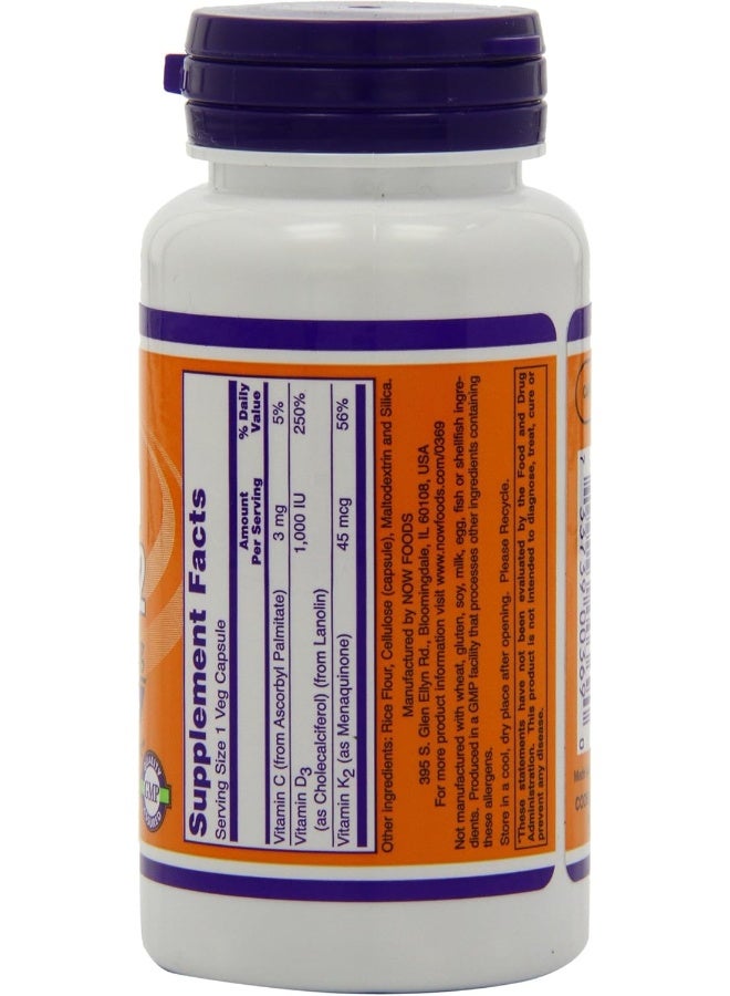 now Vitamin D-3 & K-2 120 Vegicaps (Pack Of 2) - Image 4