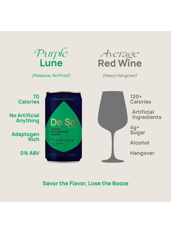 De Soi Purple Lune by Katy Perry - Sparkling Beverages, Natural Botanical, Adaptogen Drink, Cherry, Ashwagandha, Green Tea, Vegan, Gluten-Free, Ready to Drink 4-pack cans(8 fl oz) - Image 5