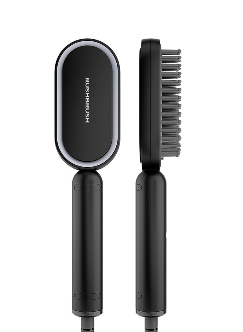 Rush Brush S3 Light Hair Straightener Brush - Black - Image 2