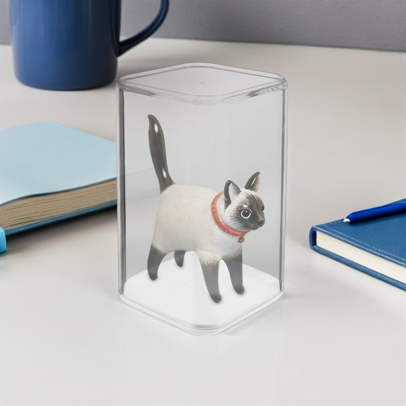 4pcs Clear Display Case Mini Action Figures Stackable Display Case Cube Small Showcase Collectibles .23 X 3.14 X 3.14 In - Image 2