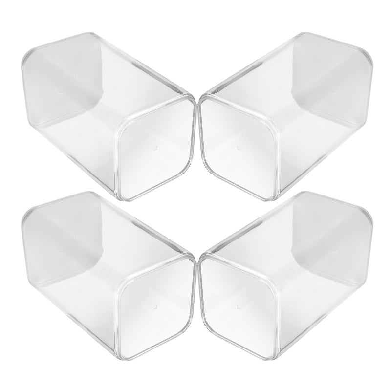 4pcs Clear Display Case Mini Action Figures Stackable Display Case Cube Small Showcase Collectibles .23 X 3.14 X 3.14 In - Image 1