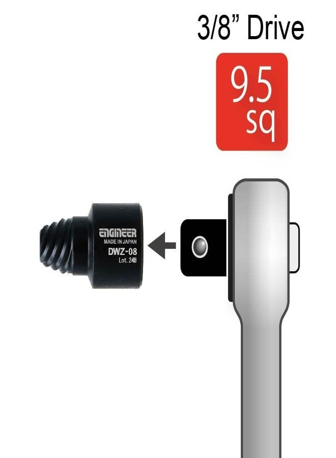 ENGINEER Screw extractor for hexagon socket screws (8 mm Allen screw) DWZ-08, 29mm length. Works with socket wrench handle. Made in Japan - Image 3