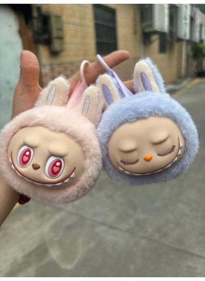 Generic - Generation Vinyl Plush Head Small Pendant Second Generation Cloth Key Chain Ugly Cute Doll-Specification:.second Generation Pink-Color:Pendant Is About 11cm - Image 1