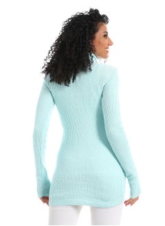 Caesar Womens High Neck Wool Shirt  - Image 4