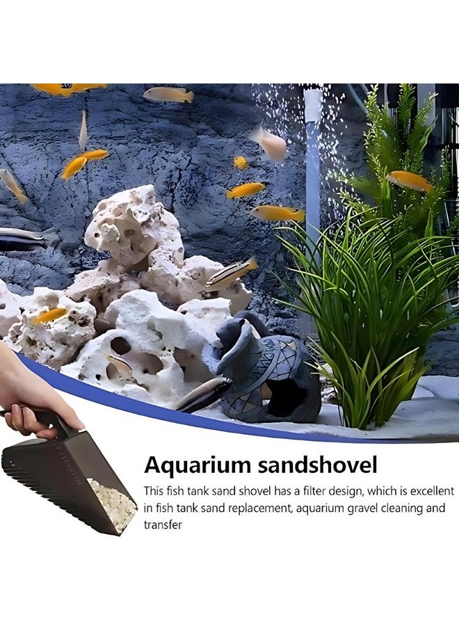 VAYINATO Aquarium Fish Tank Sand Shovel (Grey), Strong Construction Plastic Gravel Strainer Shovel Clean Tool For Fish Tank Terrarium Tank By Petzlifeworld - Image 3