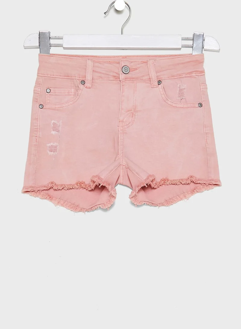American Eagle Kids Acid Wash Denim Shorts