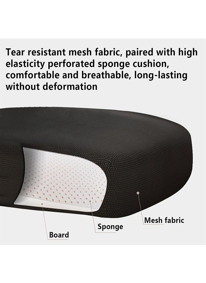 Ergonomic Home Office Chair Computer Chair with Ergonomic Armrests and Mesh Back with Wheels Mid Back Task Chair with Lumbar Support, Black