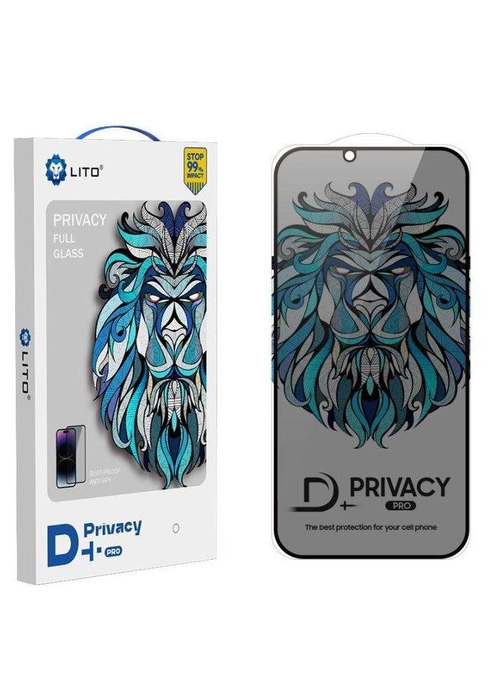 Lito D+ Pro Privacy High Definition Tempered Glass Screen Protector For IPhone 11 Pro /IPhone X/XS Anti-Spy Screen Protector - Full Screen Coverage / HD Easy Installation, Black - Image 1