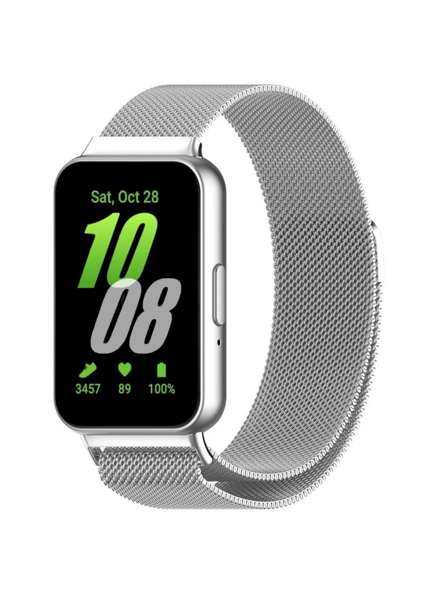 1pcs Milanese Strap for Samsung Galaxy Fit 3 SM-R390 Smart Watch Replaceable Wristband for Samsung Galaxy Fit 3 Bracelet Loop Strap sliver