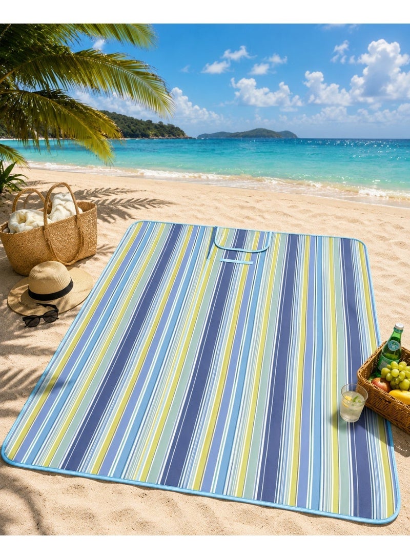 Large outdoor foldable waterproof picnic mat, moisture-proof and thick beach mat, portable for family outdoor camping, parks, and gardens, 200x150cm - Image 2