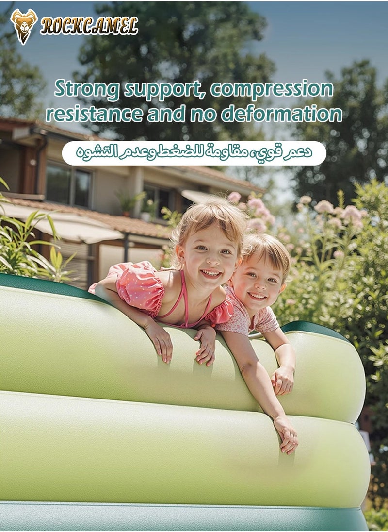 ROCKCAMEL Inflatable Swimming Pool 260*170*60cm, Fashionable Children's Swimming Pool, Made in Safe Material,Summer Water Party Family Paddling Pool, Suitable For Backyard Garden Outdoor 3-5 People  - Image 3