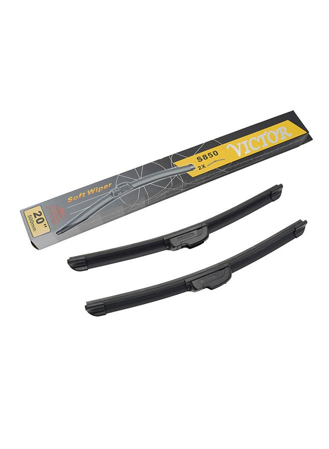 Victor فيكتور عبوة من 2 | 20 بوصة | EM-850S شفرة مساحات ناعمة من البوليستر عالمية الاستخدام لأكثر من 98% من السيارات - Image 2