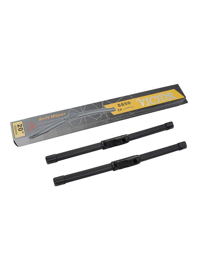 Victor فيكتور عبوة من 2 | 20 بوصة | EM-850S شفرة مساحات ناعمة من البوليستر عالمية الاستخدام لأكثر من 98% من السيارات - Image 4