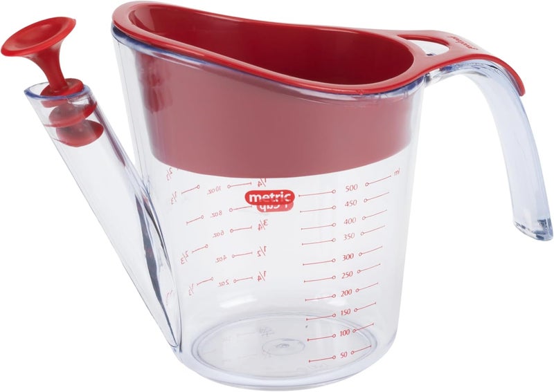 Good Cook Everyday Fat Separator for Cooking, 2-Cup Heat-Resistant Separator with Pour Spout, Bottom Release Fat Separator for BBQ and Gravy, Strainer and Silicone Stopper for Mess-Free Use - Image 1