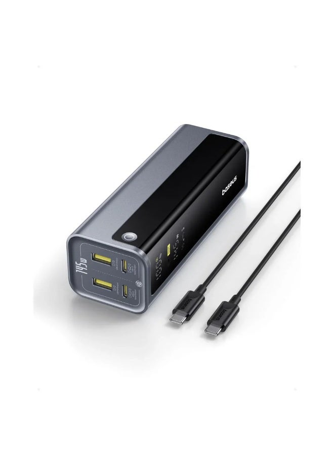 Baseus OS-Baseus EnerGeek GP12 Fast Charging Power Bank with Digital Display 20800mAh 145W Space Grey (Includes Type-C to Type-C Cable 1M 100W) space grey - Image 3