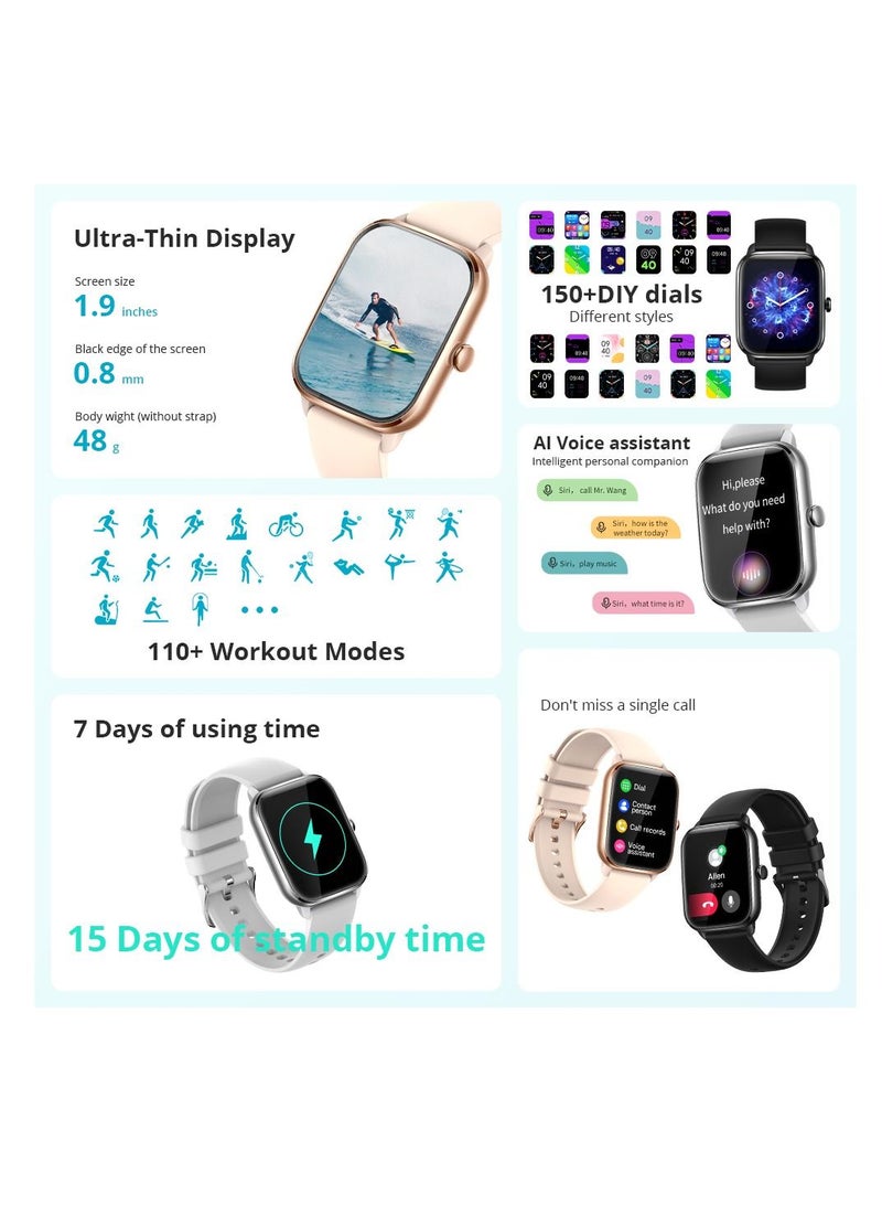 COLMI C61 Smart Watch For Men Women  Full Screen Bluetooth Calling Heart Rate Sleep Monitor 100+ Sport Models - Image 4