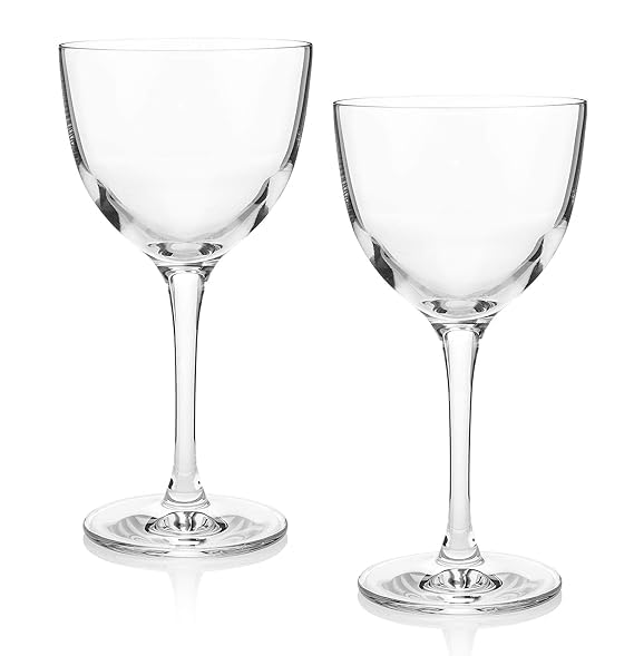 Nick Nora Martini Glasses Set of 2 Crystal Stemware  - Image 1