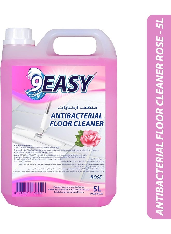 9EASY Antibacterial Floor Cleaner - Rose Scent 5L - Image 2