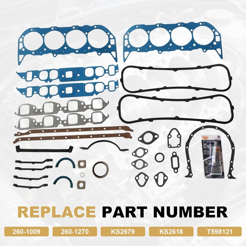 PartsFlow Full Complete Gasket Set for BBC Big Block Chevy 454 427 396 - Image 2
