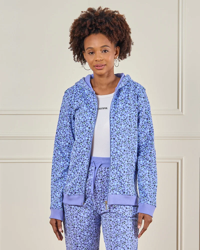 Redtag Senior Girls Blue Printed Sweatshirt