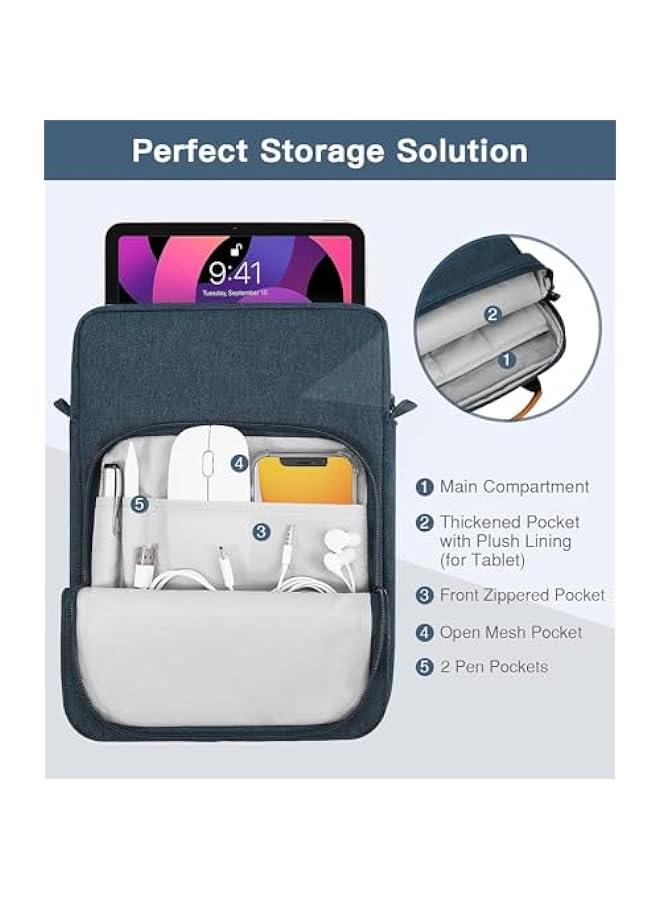 موكسو شطة تالت 12.9 اش م الميكاكوز، حافظة تالت للسفر مع حزام كتف متوافقة مع اياد رو 12.9 M2 2022/2021/2020، لاتو سيرفس جو 12.4 اش، جالكسي تا (ازرق) - Image 5