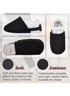 Realfrog Bowling Shoe Slider 2 Pack Bowling Shoe Cover with Elastic Band Adjustable Bowling Accessories for Men Women Bowler Playing Ball Dancing  - Image 4