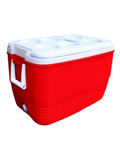 PRINCEWARE 60-Litre Ice Box Thermo insulated Picnic Cool Box/Thermo Keeper  Container Expanded Cooler /Fishing Ice Box-Red UAE