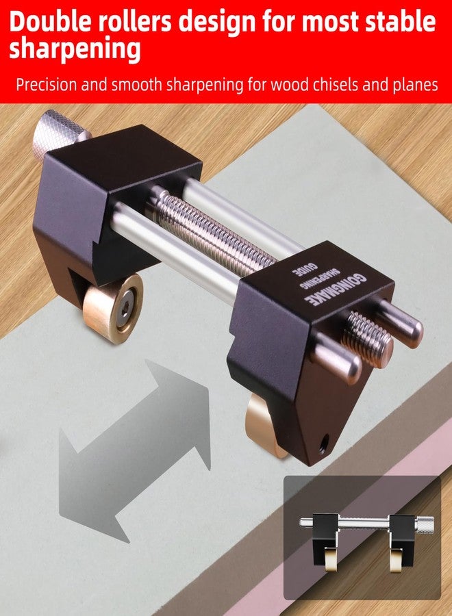 GOINGMAKE Honing Guide System Chisel Sharpening Kit for Woodworking Chisels and Planes 5/32" to 3" Chisel Sharpener Sharpening Holder Guide with Sharpening Angle Fixture, Angle Gauge and Storage Case - Image 3