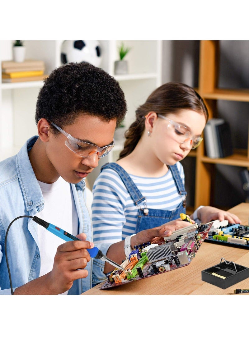 Y&D Soldering Iron Kit, Electronics 60W Adjustable Temperature Iron, 5pcs Tips, Solder, Rosin, Solder Wick, Stand and Other Kits in Portable Toolbox - Image 5