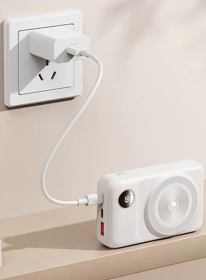 KALIO باور بانك شحن سريع 20000 مللي أمبير ماغسيف 66 واط لأجهزة لايتنينغ و Type-C، الهواتف المحمولة، الأجهزة اللوحية / أبيض - Image 2