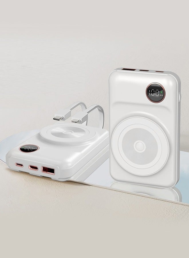 KALIO باور بانك شحن سريع 20000 مللي أمبير ماغسيف 66 واط لأجهزة لايتنينغ و Type-C، الهواتف المحمولة، الأجهزة اللوحية / أبيض - Image 4