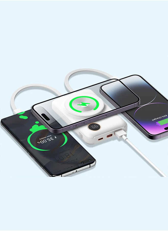 KALIO - Power Bank Fast Charging 20000mAh MagSafe 66W for Lightning and Type-C Devices, Mobile Phones, Tablets / White - Image 1