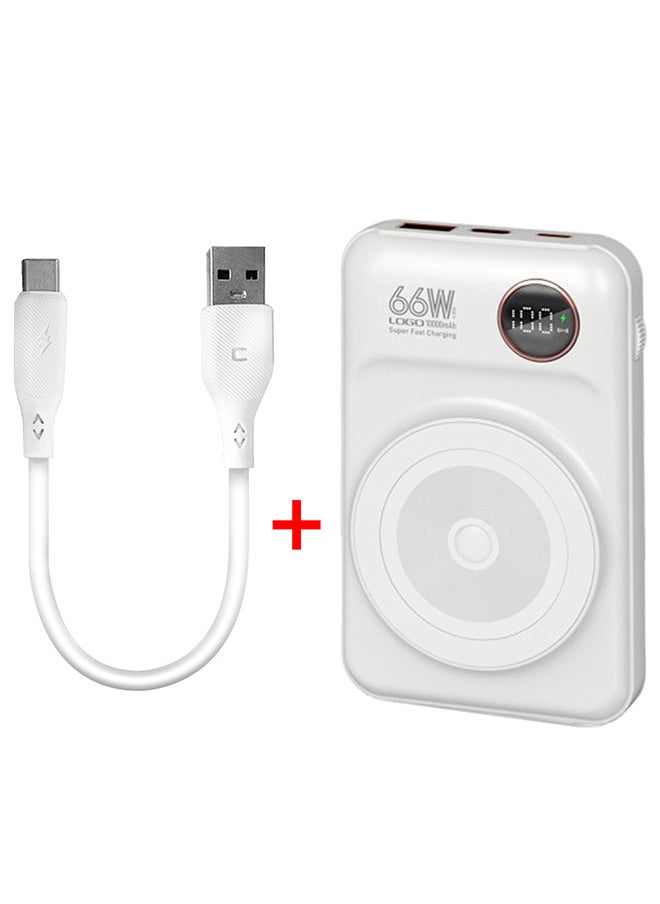 KALIO - Power Bank Fast Charging 20000mAh MagSafe 66W for Lightning and Type-C Devices, Mobile Phones, Tablets / White - Image 1