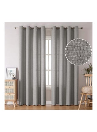 Natural Linen Semi Transparent Curtain For Living Rooms And Bedroom With Steel Grommets 2 Pcs - pzsku/Z19755CC0327CBA1F0EFDZ/45/_/1726570971/f371ecfa-829f-4c0a-b446-7b6c9d6a4694