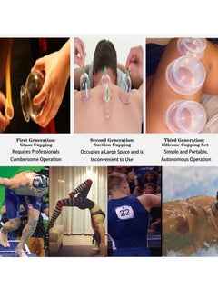 SYOSI Professional Silicone Cupping Therapy Set Cups For Massage For Anti-Cellulite Facial Body Pain Relief Muscle Relaxation Joint Pain Size 4  - Image 5