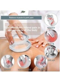 SYOSI Professional Silicone Cupping Therapy Set Cups For Massage For Anti-Cellulite Facial Body Pain Relief Muscle Relaxation Joint Pain Size 4  - Image 4