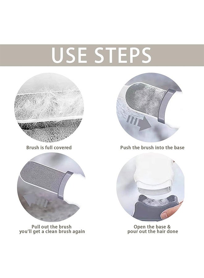 JCB CHIC فرشاة إزالة شعر الحيوانات الأليفة أمشاط الحيوانات الأليفة أمشاط القطط والكلاب الأصلية مفرش سرير الأريكة فرشاة تنظيف منزلية محمولة للسفر - Hurricane Fur wizard (2 قطعة) - Image 3