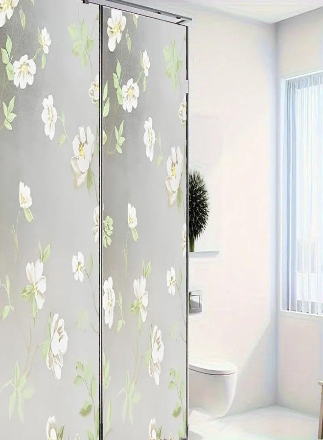LIVECOOL Window Stickers Frosted UV Window Protection Film for Privacy & Decoration Bathroom Home Office Kitchen (12" x 24" Inch, Jasmine) - Image 4