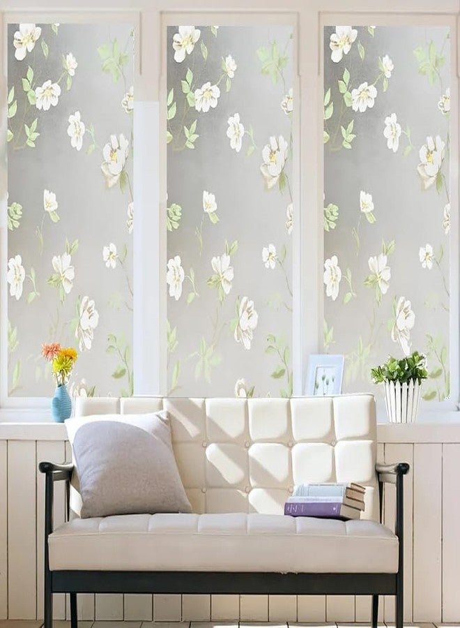 LIVECOOL Window Stickers Frosted UV Window Protection Film for Privacy & Decoration Bathroom Home Office Kitchen (12" x 24" Inch, Jasmine) - Image 2