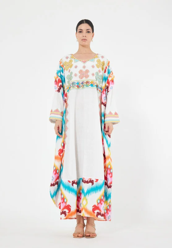 Thouq Tiered Sleeve Embroidered Jalabiya