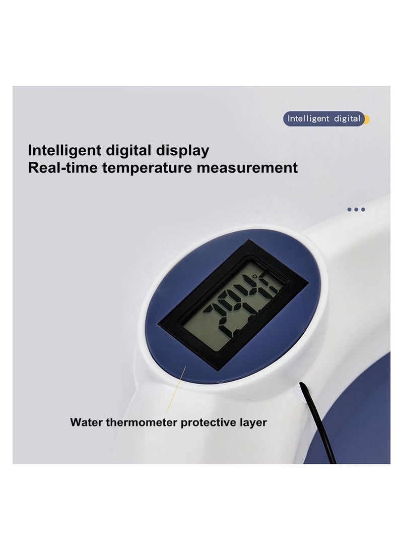 كول بيبي حوض استحمام للأطفال قابل للطي، حوض استحمام للأطفال مع وسادة ناعمة، حوض استحمام محمول للسفر مع فتحة تصريف - Image 5